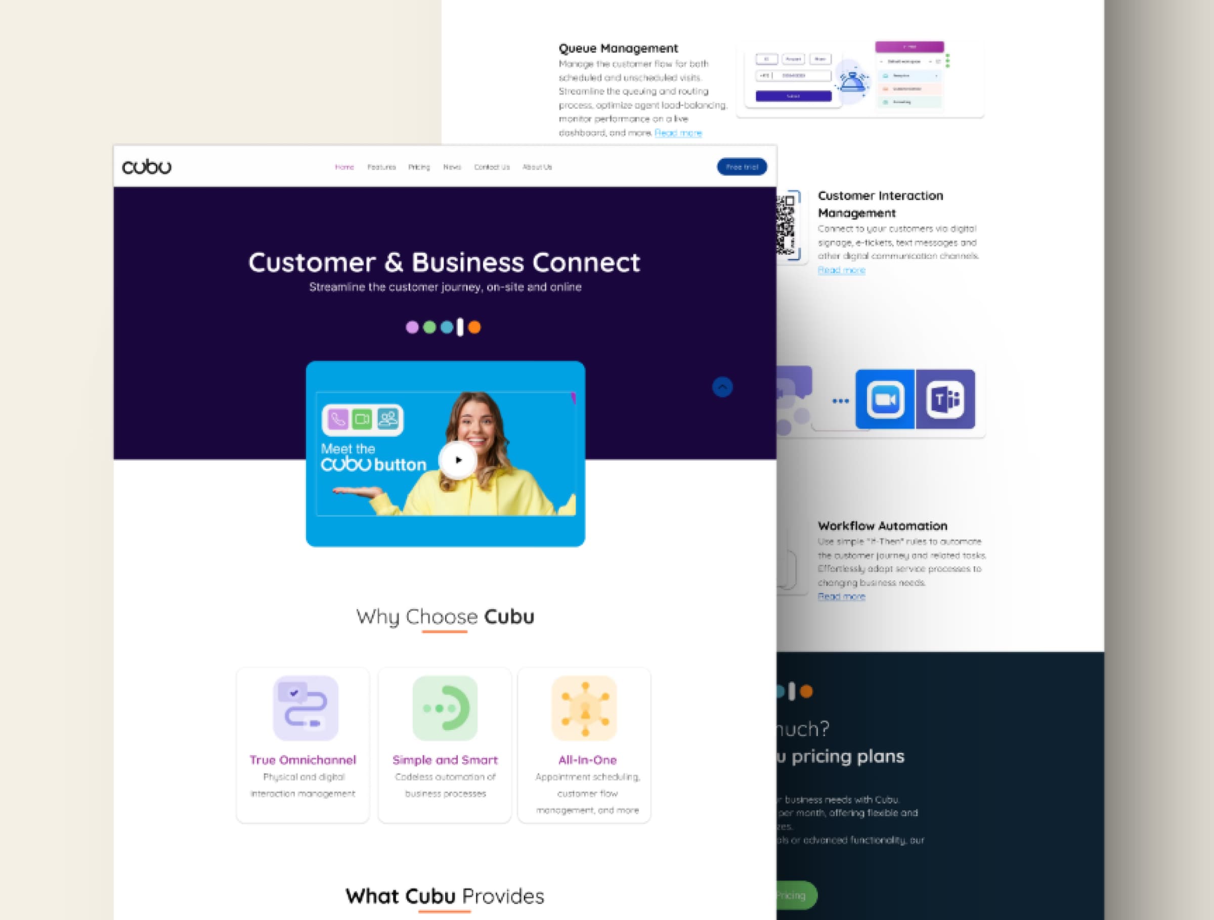 Cubu UI mockup 8