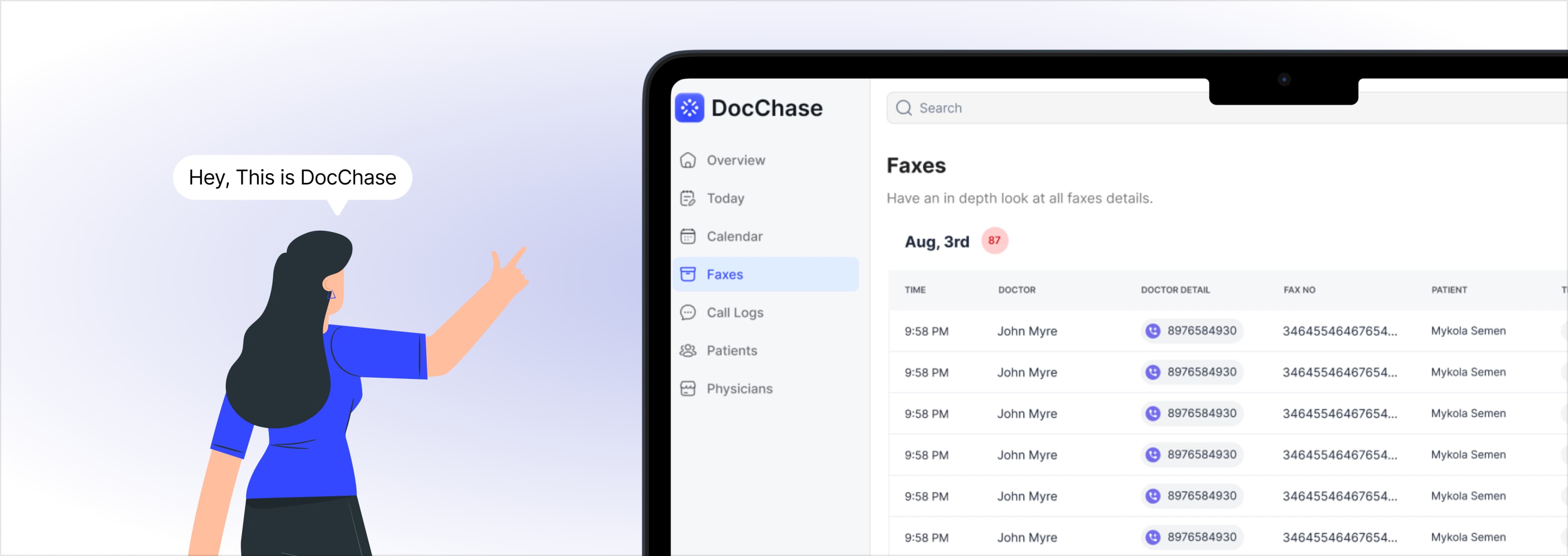 DocChase user interface mockup 8